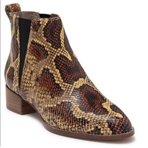 Madewell Carina Boot in Snake Embossed Leather, Size 11